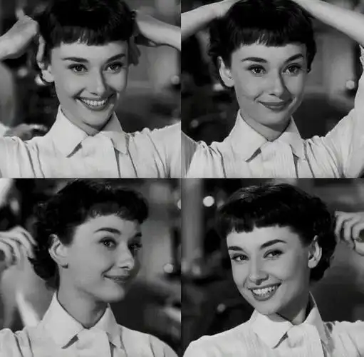 奥黛丽赫本头像高清黑白