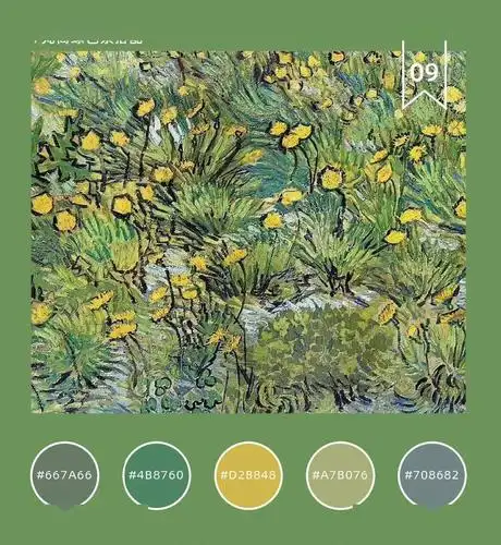 跟着梵高学配色大师笔下的绿色系就是这样心旷神怡