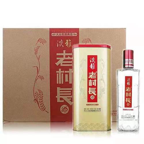 东北老村长酒 淡雅铁盒金酒42度480ml*6瓶 浓香型礼盒装白酒