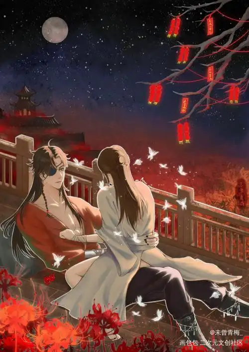 花怜61骰子游戏_天官赐福花怜谢怜花城古风绘画作品