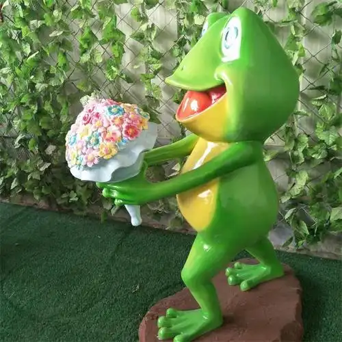 玻璃钢卡通青蛙雕塑