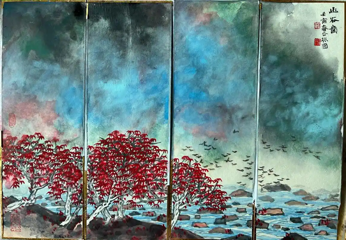 当代山水画大家程振国52幅竖屏山水作品 - 抖音