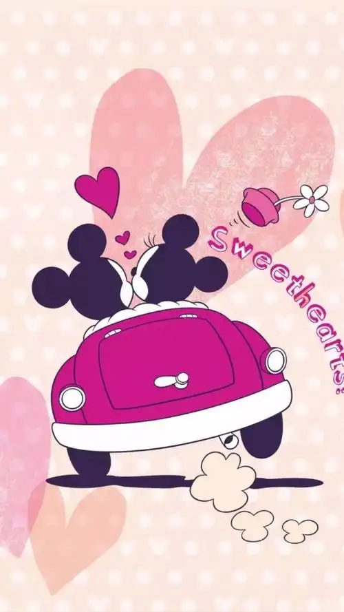iphone手机壁纸情侣米奇米妮