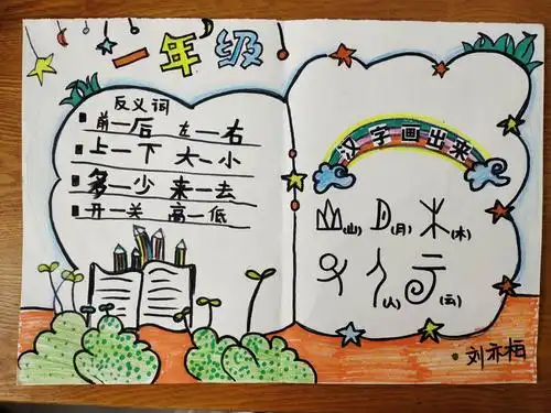 趣味识字 乐在其中——碾上小学一(1)班"识字小报"展示活动