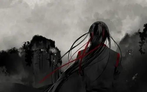 电脑壁纸 矢量 卡通矢量 孤独伤感的古代美男