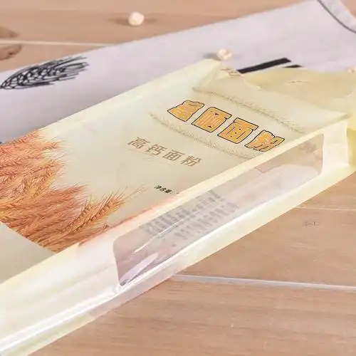 定制pe塑料彩印面粉小麦真空包装袋 防水手提杂粮玉米通用包装袋