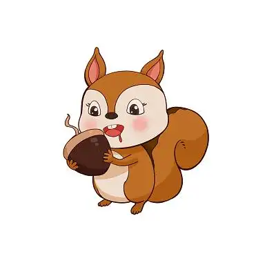 卡通小动物松鼠松果透明png明素材松鼠元素可爱卡通秋天小动物松鼠