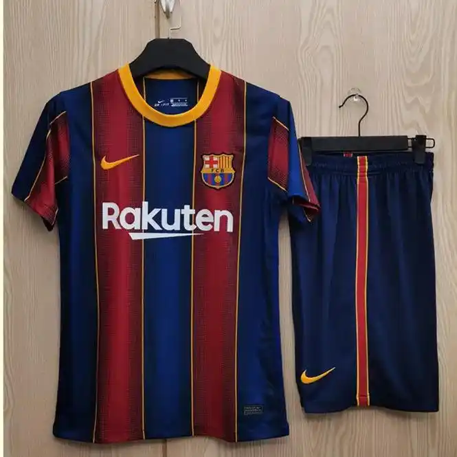 巴萨球衣20-21巴塞罗那主场短袖足球服训练服成人10号梅西 - 抖音
