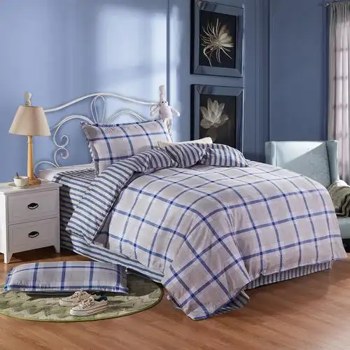 纯棉学生宿舍单人床三件套全棉床单式0.9*1.9m1.0/1.2米床上用品