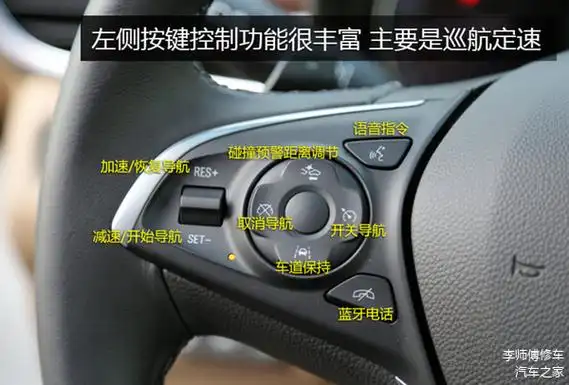别克gl8方向盘按键图解别克gl8方向盘功能介绍