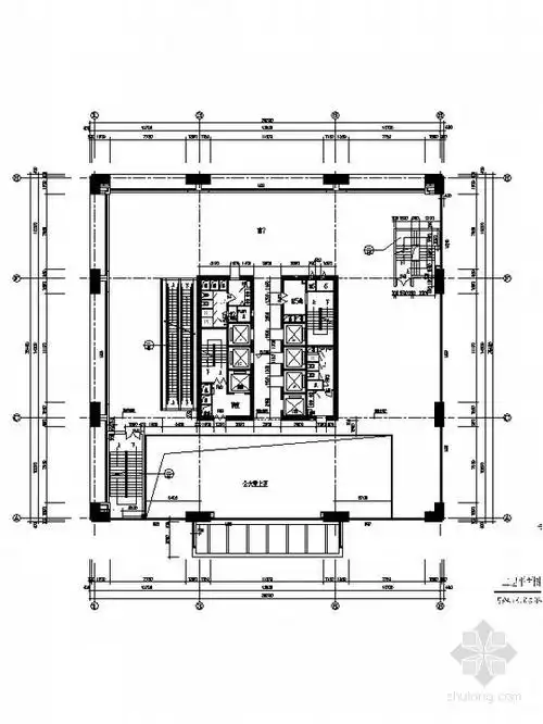 26层玻璃幕墙办公大厦设计平面图