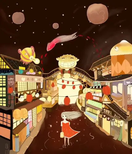 插画 场景插画 日系