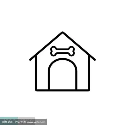 狗屋矢量图标.宠物动物的标志