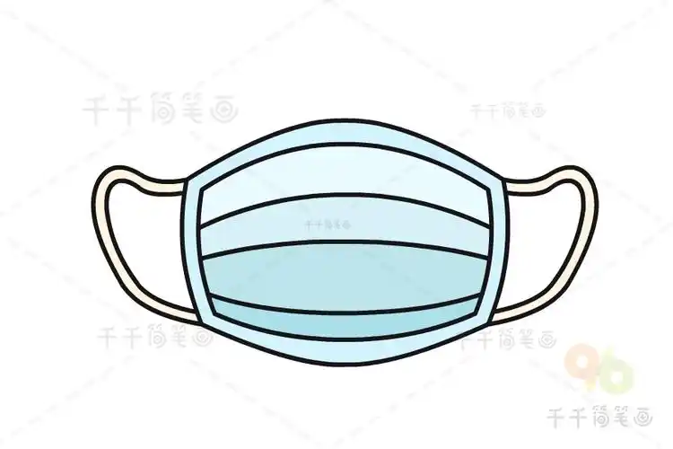 口罩简笔画