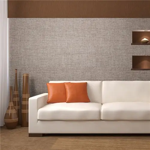 素色墙布 亚麻壁布 无缝环保墙布背景墙装饰布厂家直销现货供应