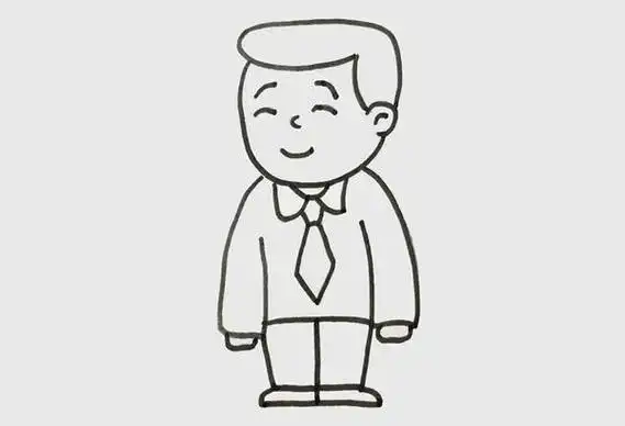 幼儿园简笔画最帅爸爸