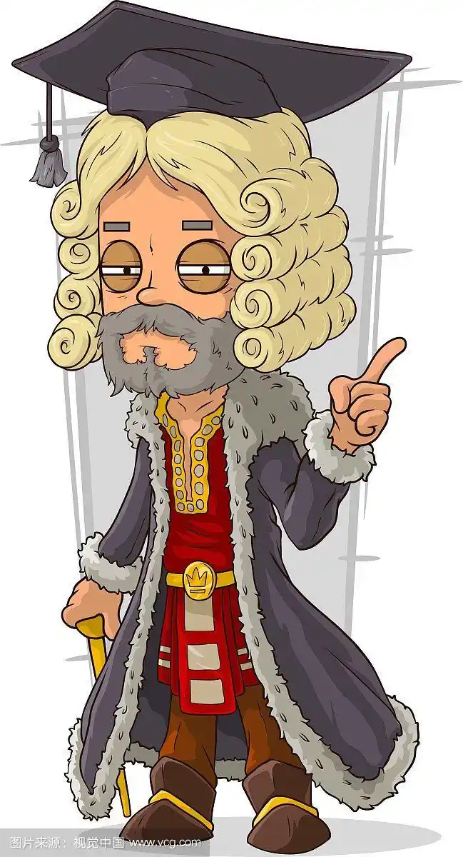 卡通老,富有的中世纪金发法官