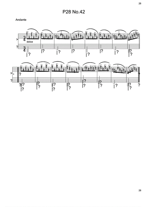 拜厄钢琴基本教程firstpartp28no42原版正谱钢琴谱五线谱乐谱pdf1页