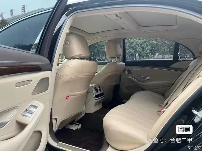 16年奔驰s320l商务稀有象牙白内饰升级电动尾门仔细