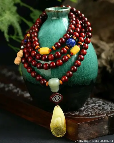 金星小叶紫檀蜜蜡篇正宗印度小叶紫檀8mm108颗佛珠手串