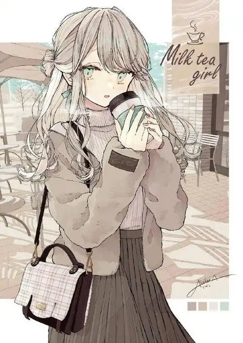 手拿甜品的少女们笑得好甜,看这样的动漫同人心都被治愈了