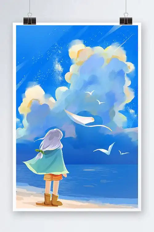 女孩背影立春插画海报立即下载唯美女子打伞动态背景视频立即下载唯美