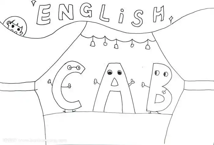 小学生英语手抄报一等奖模板教程三年级英语手抄报怎么画好看五年级