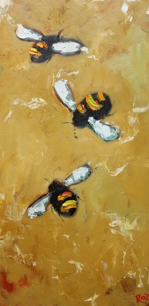 蜜蜂-油画装饰装修素材免费下载(图片编号:1028645)-六图网