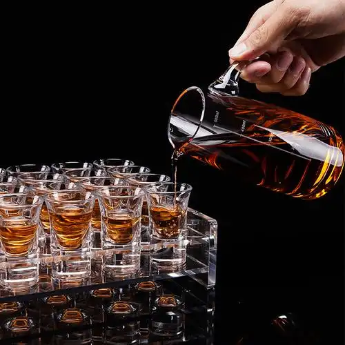 杯b52酒具杯子一口shot杯ktv酒吧酒杯日用百货水晶玻璃中式烈酒杯