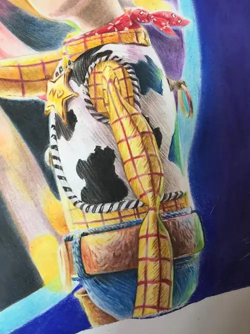 彩铅 色粉 手绘《玩具总动员》