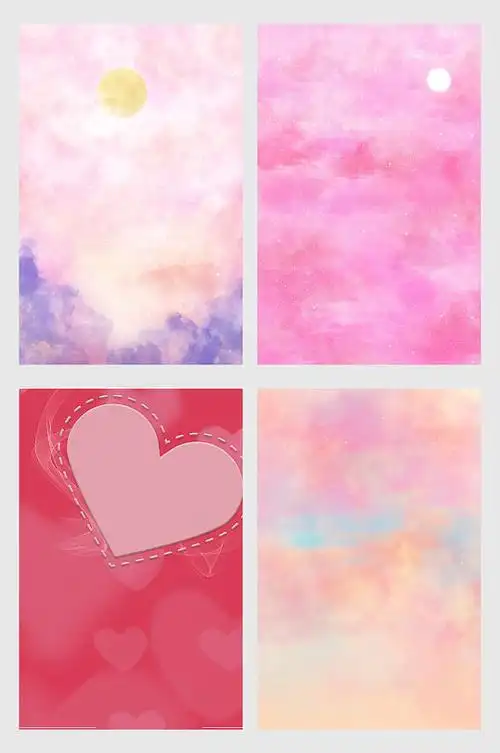 粉色唯美朦胧爱情七夕背景设计