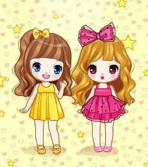 巴啦啦小魔仙贝贝公主与雅雅公主两姐妹卡通动漫简笔画动漫人物简笔画