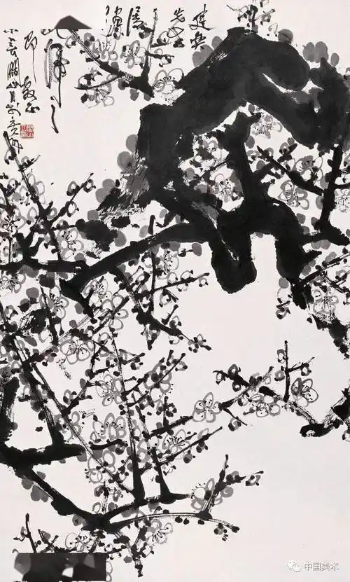 关山月:没有风格,就是我的风格(高清梅花60幅)_艺术_作品_先生