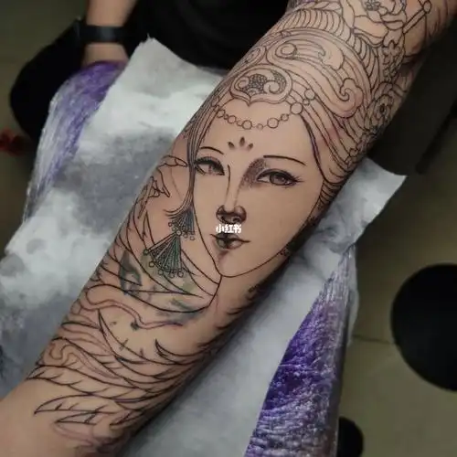 未完##艺伎  #艺伎纹身  #女生纹身  #纹身也清新  #纹身手稿  #小