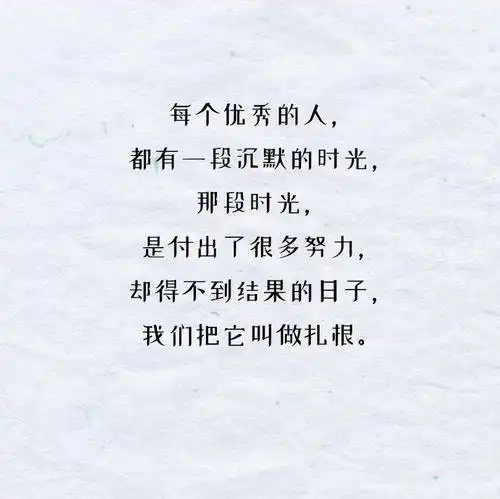 那段时光,是付出了很多努力,却得不到结果的日子,我们把它叫做扎根.