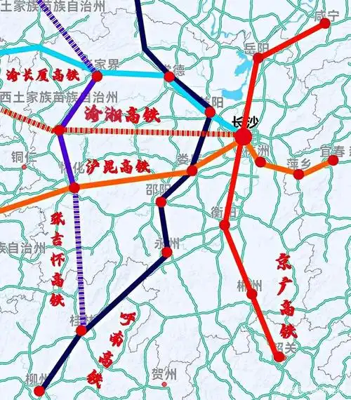 湖南三纵三横高铁网,关键的一条还未进入国家规划,将连通直辖市