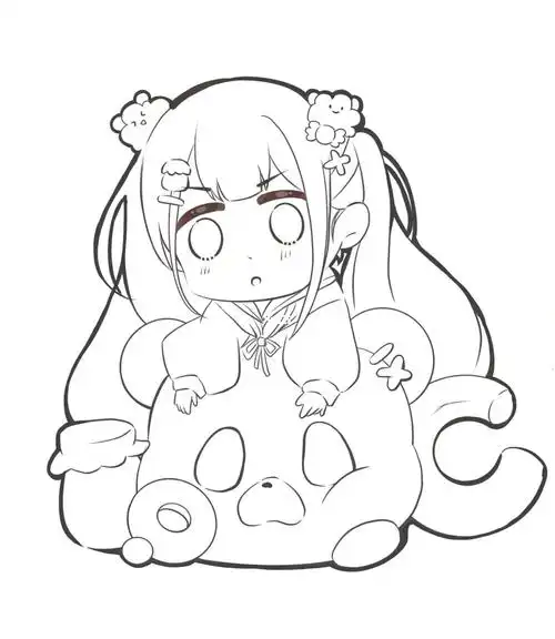 一组练习上色线稿