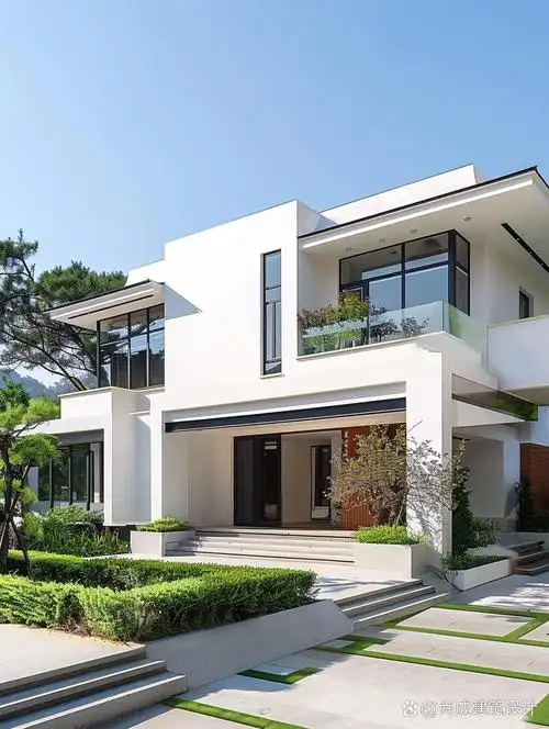 极简现代建筑,外观简约而不失大气.