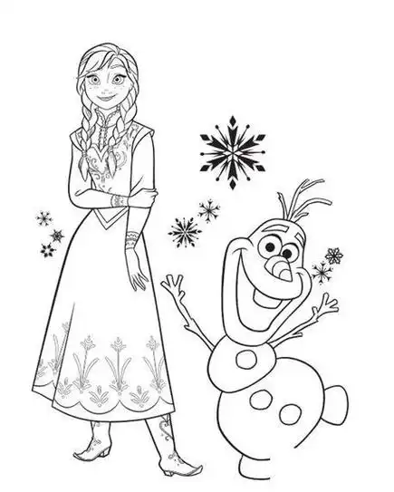卡通冰雪奇缘动漫人物简笔画图片冰雪奇缘简笔画