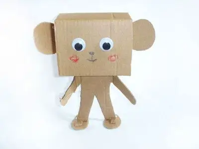 废旧纸盒手工制作可爱的创意小猴子