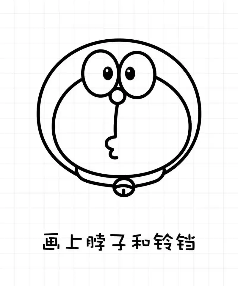 简笔画哆啦a梦 超可爱的机器猫哆啦a梦简笔画,一看就会～快来打卡吧