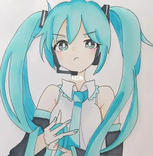 初音未来马克笔绘画