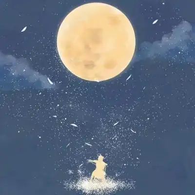 月亮风景治愈头像