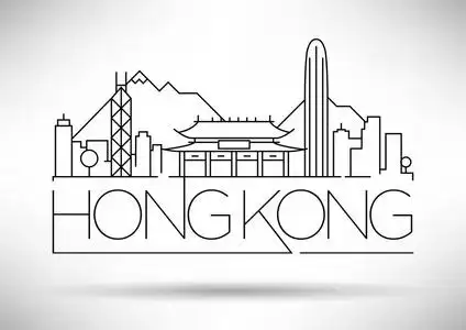 香港城市天际线图片