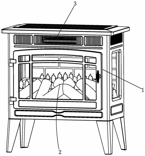 一种仿真3d燃烧火焰的电壁炉的制作方法