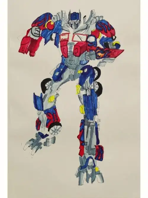 画变形金刚擎天柱