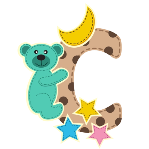 可爱卡通夜晚玩具字母c图片