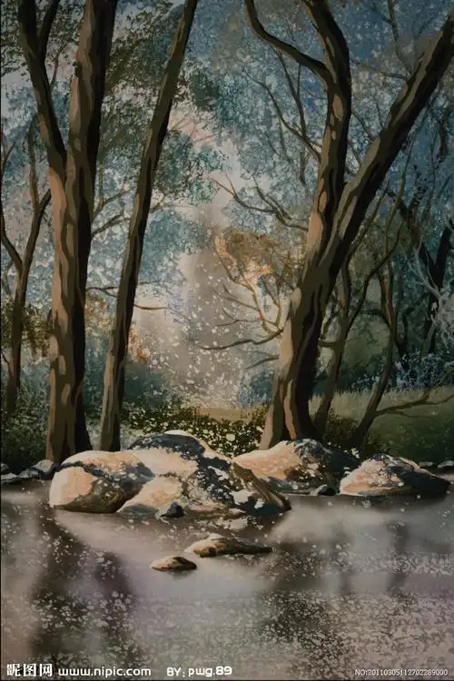 水彩风景画图片