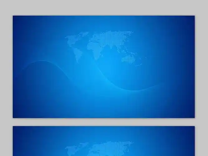 蓝色渐变地图背景的商务ppt背景图片