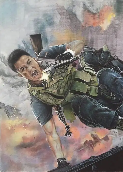 彩铅手绘一战狼